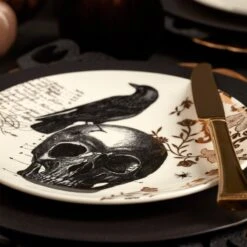Lenox Vintage Gold Halloween Dessert Plates, Set Of 4 -Tableware Store 895321 895246 877880 894251 890691 LNP F23 7