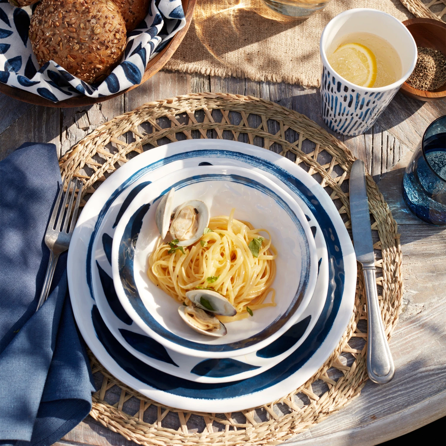 Lenox Blue Bay Melamine 16-Piece Dinnerware Set 7 Lenox Blue Bay Melamine 16-Piece Dinnerware Set - Image 7