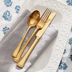 Lenox Portola Gold 60-Piece Flatware Set 17 Lenox Portola Gold 60-Piece Flatware Set -Tableware Store 895346 806668 LNP F23 1