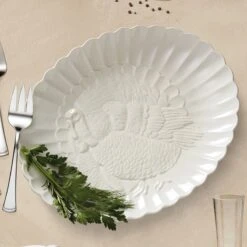 Lenox French Perle Carved Turkey Platter 11 Lenox French Perle Carved Turkey Platter -Tableware Store Collage CATALOG F23 BKG 1 1